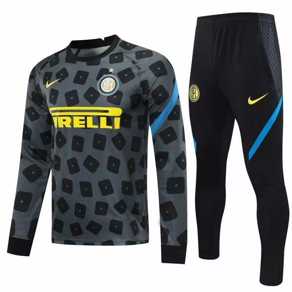 Survetement Inter Milan 2020-21 Gris Noir